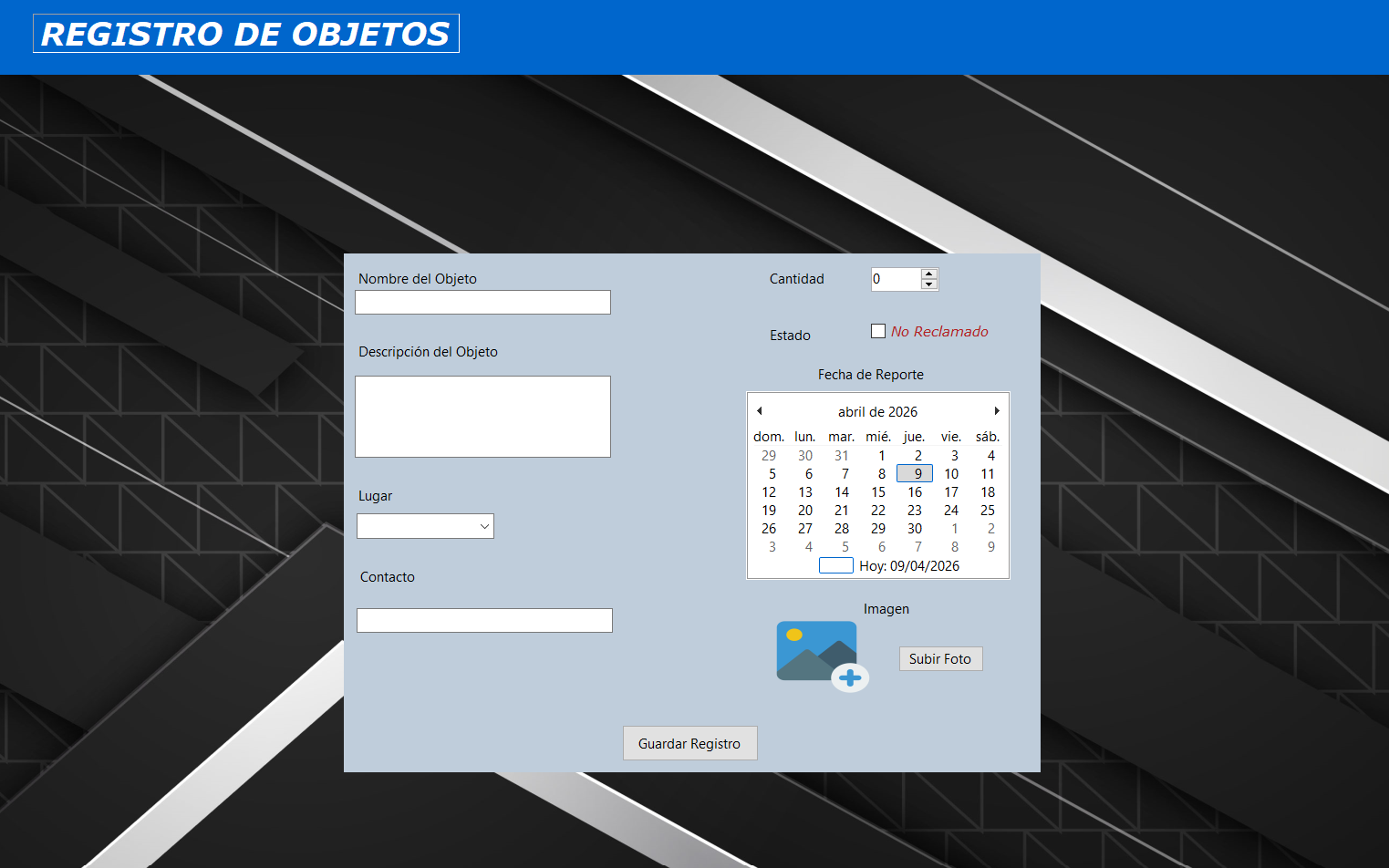 Registro de Objetos